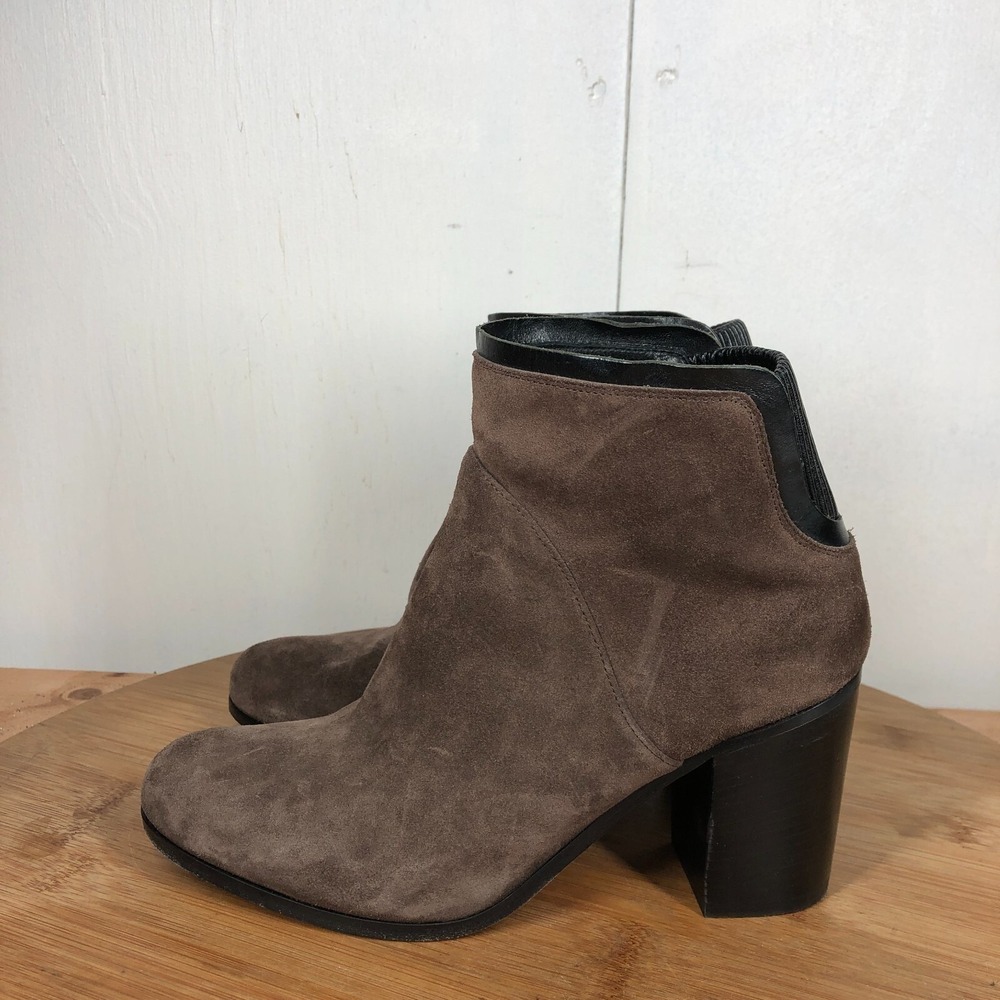 M Gemi Womens size 36 shoes Brown Suede Block heel Ankle booties boots